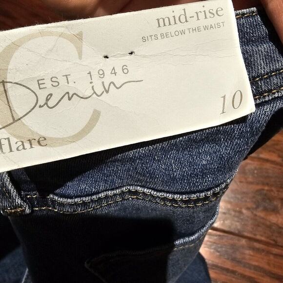 Rodeo Jeans Size 10 Mid-Rise W30 I23 Beaded Fringe Hem Cowboy Country Cowgirl - Picture 7 of 9